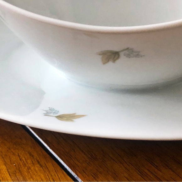 Vintage 80s Amcrest Gravy Bowl/Boat w/ Underplate Japan Fine China 3”x7”x9” - Picture 7 of 9